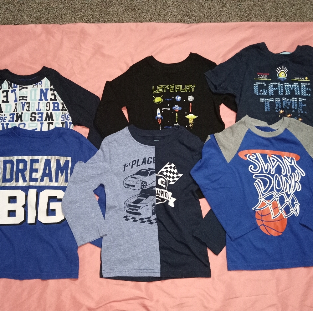 Boys 6 pairs shirts